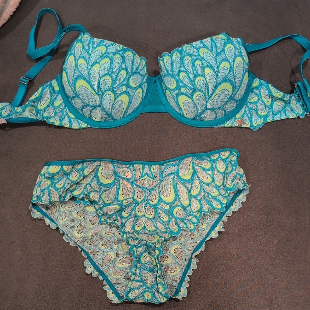 Teal Savage X Fenty Lingerie Set